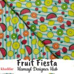 Fruit Fiesta khaddar suit – Funky Digital Print Winter Collection 2025 – Hamayl Designer Hub