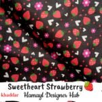 Sweetheart Strawberry Khaddar Suit – Digital Printed Winter Collection 2025 – Hamayl Designer Hub