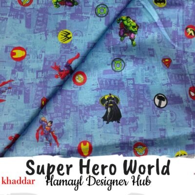 Super-Hero-World-Unstitched Digital Fabric By Hamayl Designer Hub