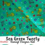 SeaGreen Tweety Khaddar – Digital Printed Suit | Hamayl Designer Hub Winter 2025