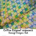 Cotton Elegant Sequence fabric 45 inch – colorful geometric printed cotton summer 2025 Pakistan”
