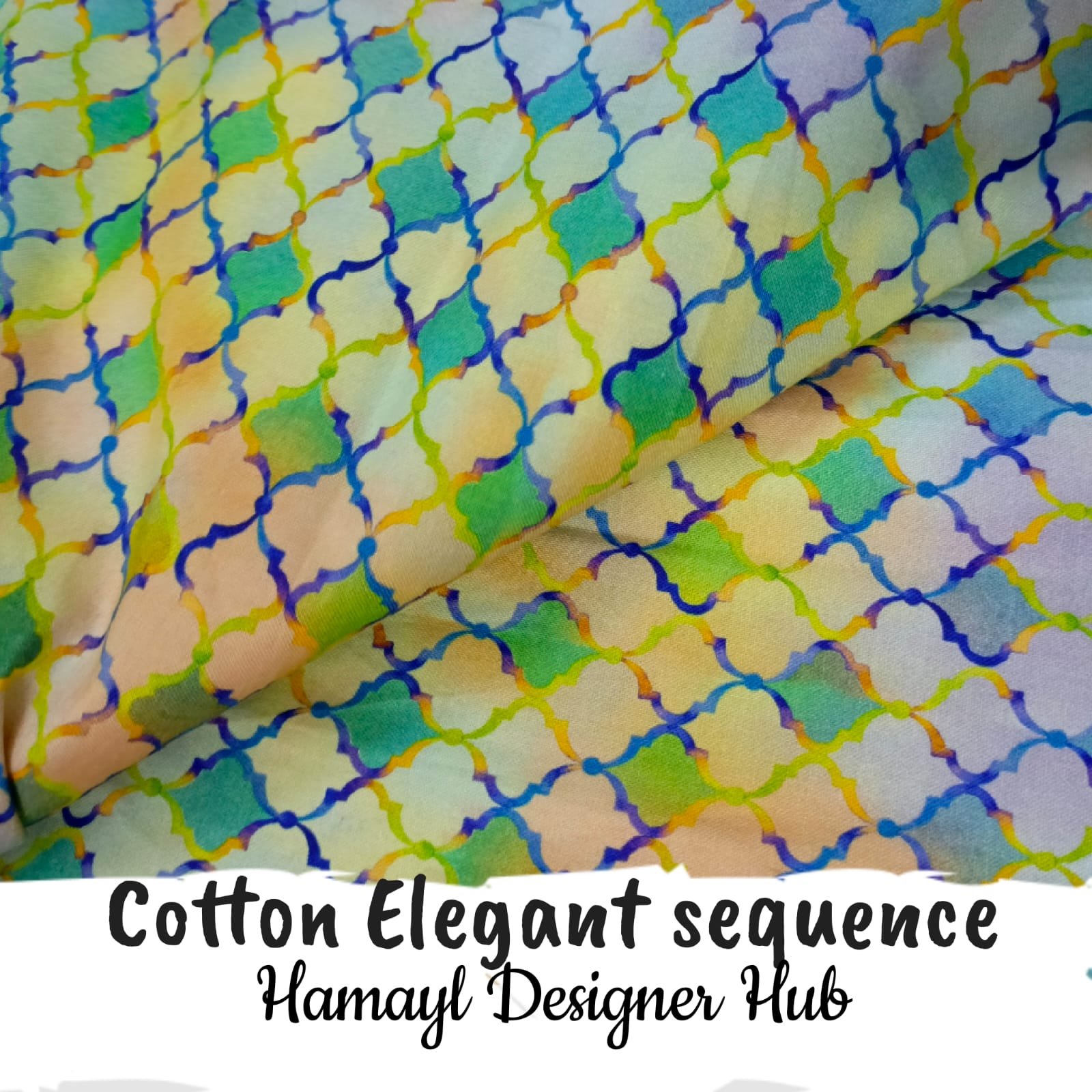 Cotton Elegant Sequence fabric 45 inch – colorful geometric printed cotton summer 2025 Pakistan”
