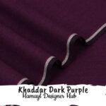 Khaddar Plain - Dyed Dark Purpal- By Hamayl Designer Hub