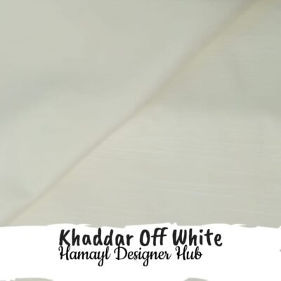 Khaddar Plain - Dyed Off White- By Hamayl Designer Hub