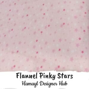 Flannel Pinky Stars 45 inch export quality funky nightwear fabric with pink star prints – ideal for kids’ pajamas and sleepwear