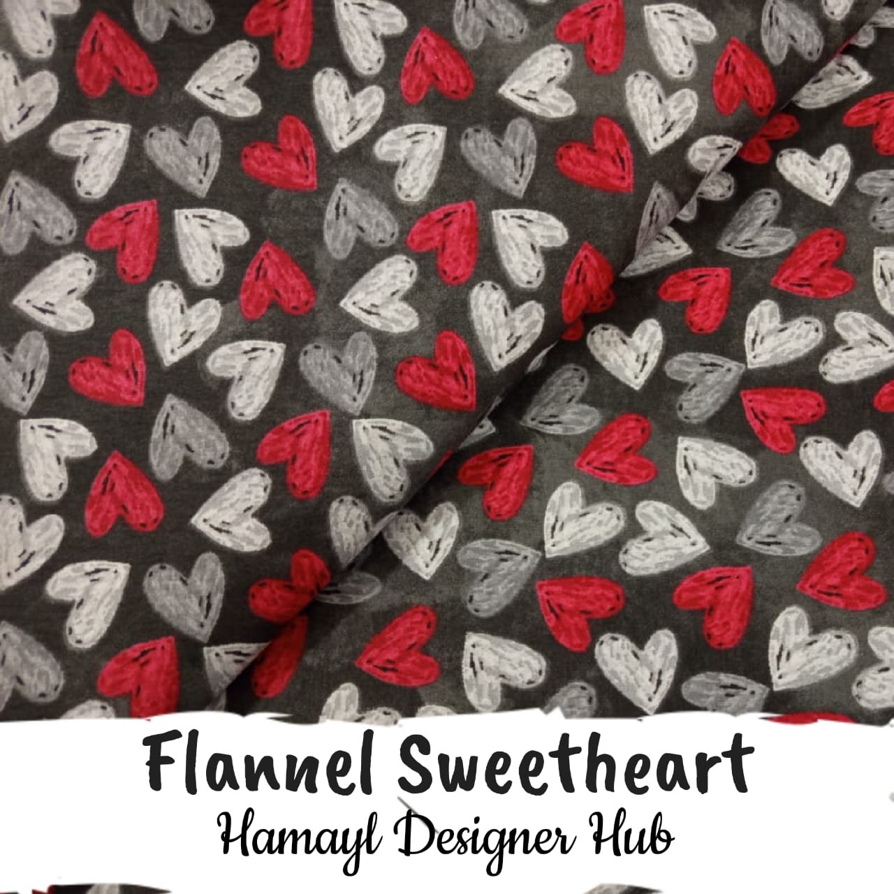 Flannel Sweetheart – printed flannel fabric, 45-inch width, unstitched