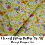 Flannel Yellow Butterflies– 45 Inch Export Quality Funky Nightwear Fabric