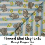 Flannel  Mini Elephants– 45 Inch Export Quality Funky Nightwear Fabric