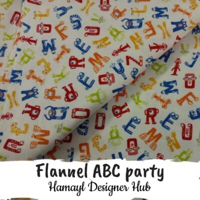 Flannel ABC Party– 45 Inch Export Quality Funky Nightwear Fabric