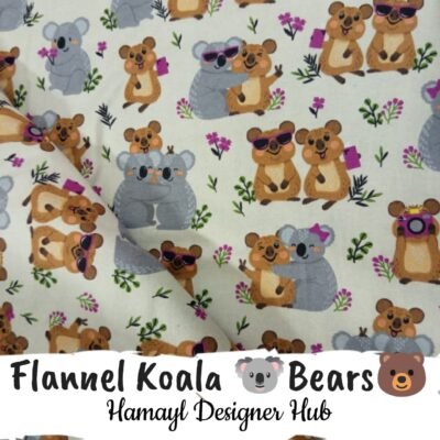 Flannel Koala Bears– 45 Inch Export Quality Funky Nightwear Fabric