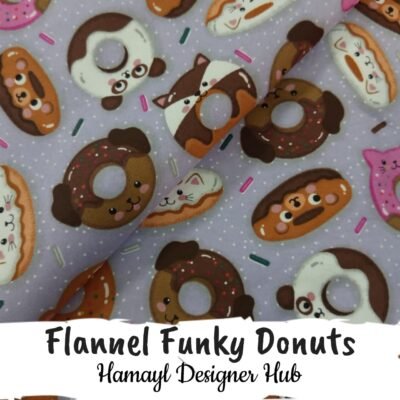 Flannel Funky Donuts– 45 Inch Export Quality Funky Nightwear Fabric