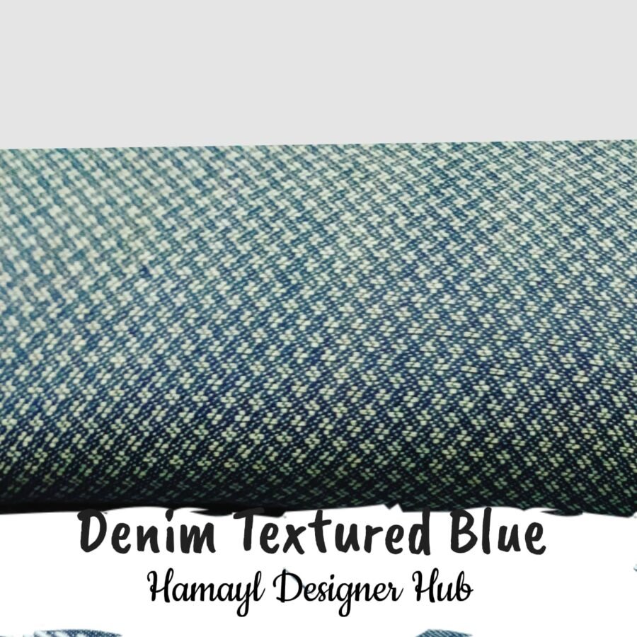 Textured Blue-Soft Denim-58inch width — unstitched fabric