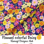 Flannel colorful Daisy