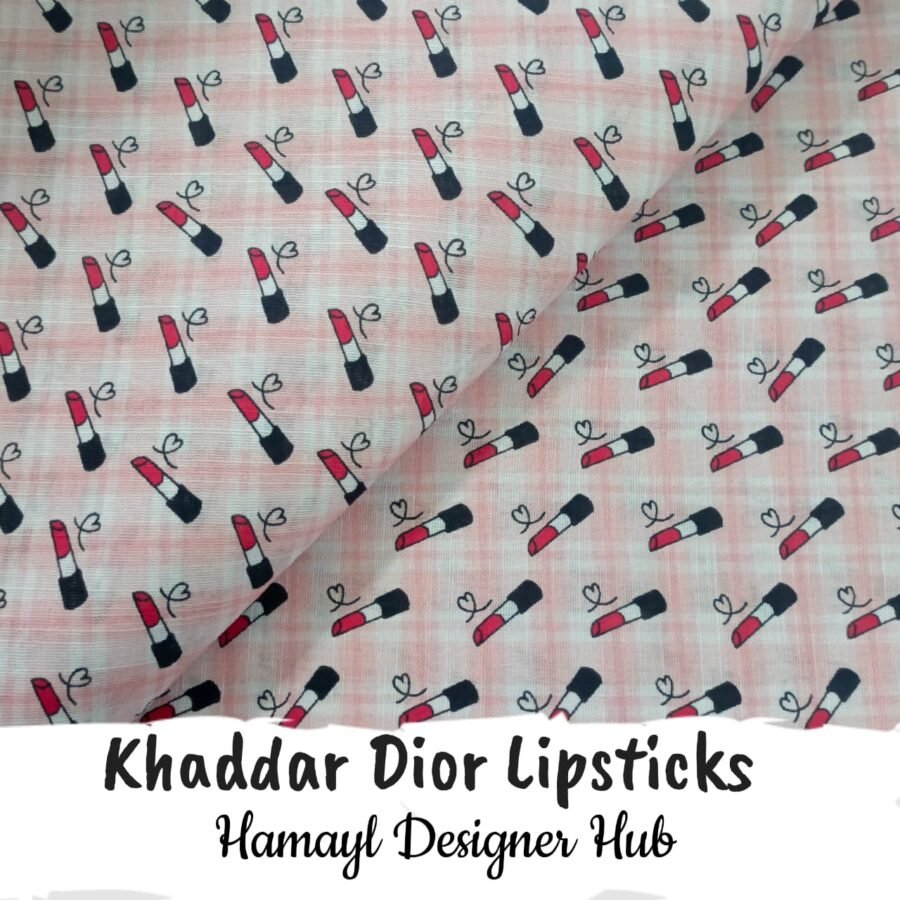 Dior Lipsticks– Khaddar Suit (Digital Print) | Hamayl Designer Hub 2025 — unstitched fabric