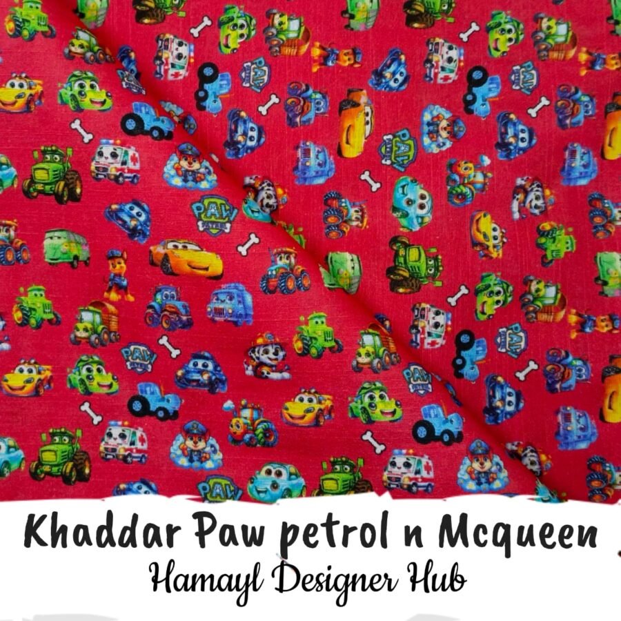 Paw Perol n Mcqueen– Khaddar Suit (Digital Print) | Hamayl Designer Hub 2025 — unstitched fabric