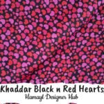 Khaddars Black n Red Hearts