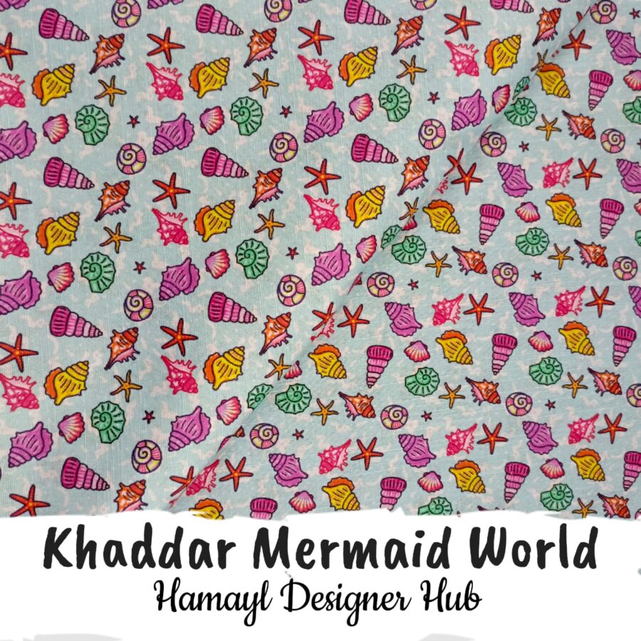 Mermaid World– Khaddar Suit (Digital Print) | Hamayl Designer Hub 2025 — unstitched fabric