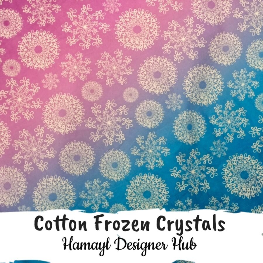 Cotton Frozen Crystals– 45" Cartoon Print Cotton Fabric