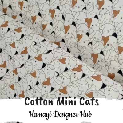 Cotton Mini Cats– 45" Cartoon Print Cotton Fabric