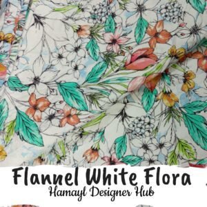 Flannel white Flora