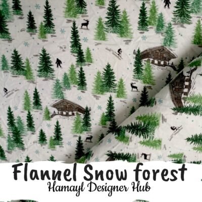 Flannel Snow Forest– 45 Inch Export Quality Funky Nightwear Fabric