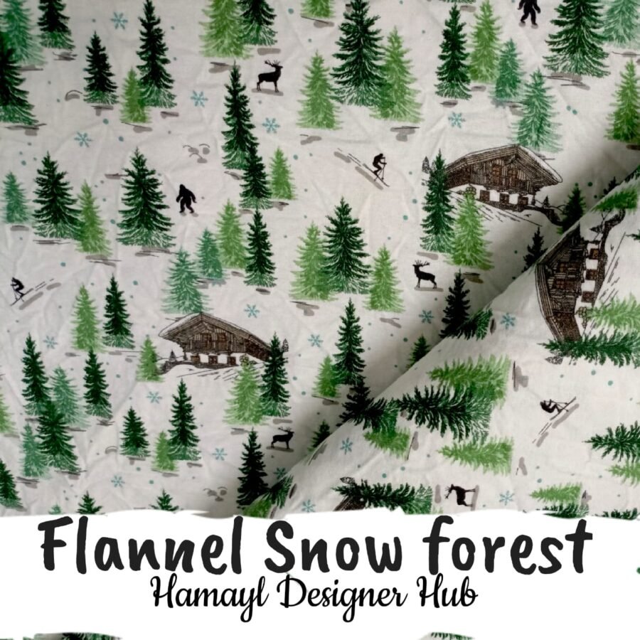 Flannel Snow Forest– 45 Inch Export Quality Funky Nightwear Fabric