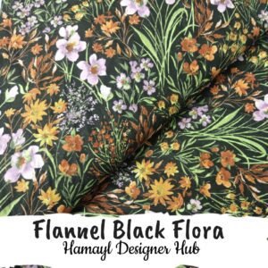 Flannel Black Flora