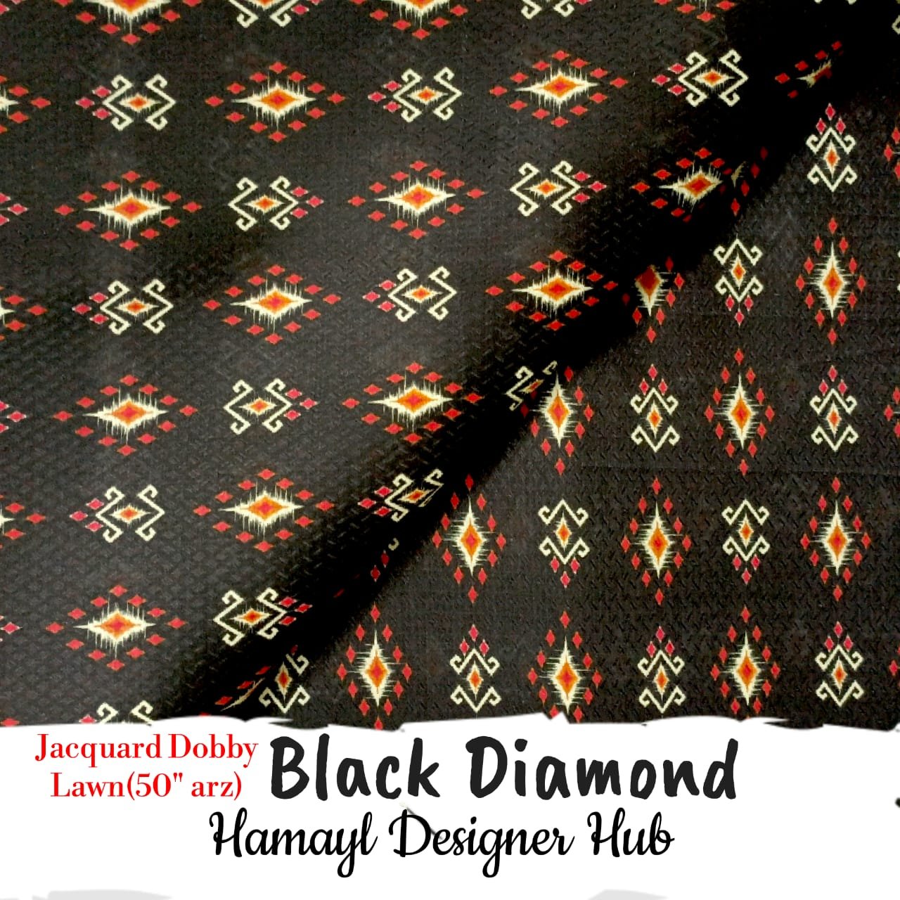 sample printed jacquard Black Diamond