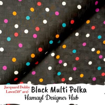 Black Multi Polka- Printed Jacquard