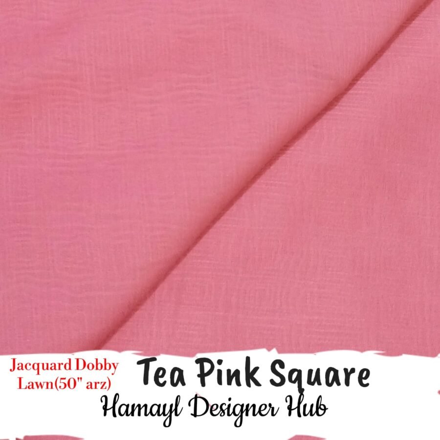Tea Pink Square- Plain Jacquard — unstitched fabric