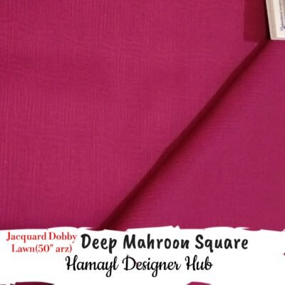 Deep Mahroon Square- Plain Jacquard