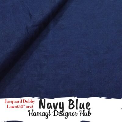 Navy Blue- Plain Jacquard