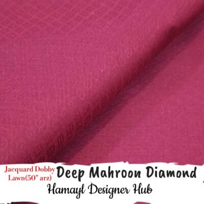 Deep Mahroon Diamond - Plain Jacquard