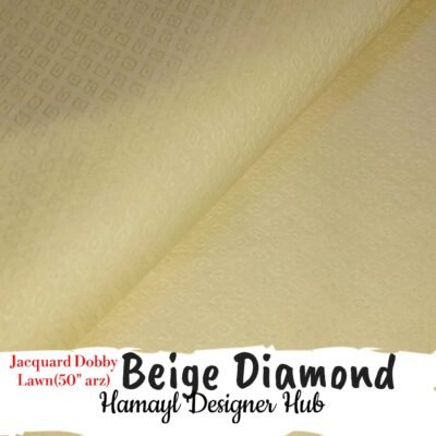 Beige Diamond- Plain Jacquard