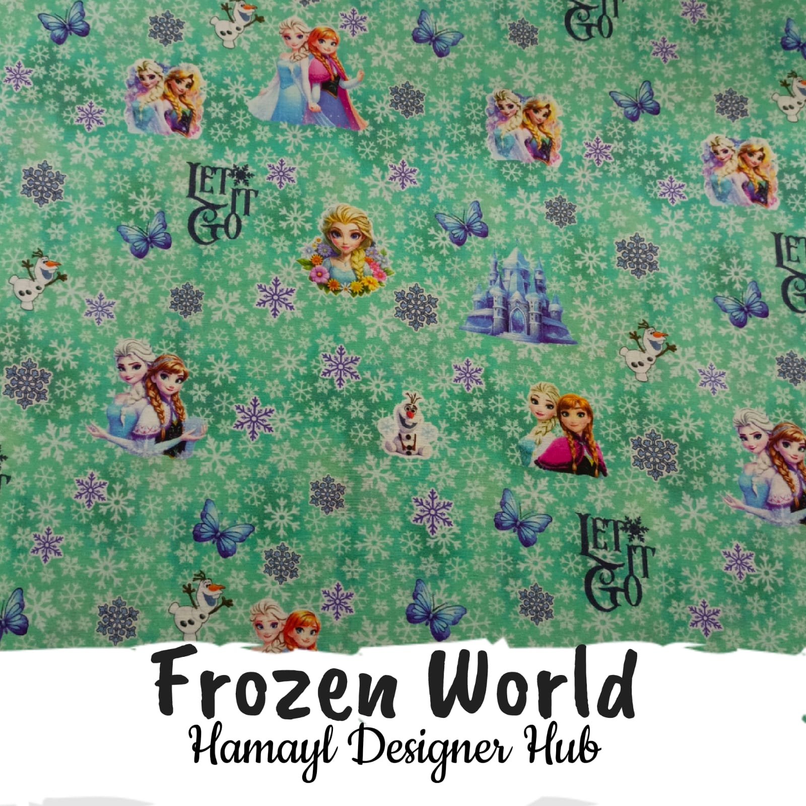 frozen world fabric funky digital lawn hamayl designer hub Frozen World