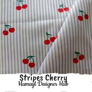 Stripes Cherry-Funky Digital Lawn- Hamayl Designer Hub