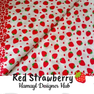 Red Strawberry -Funky Digital Lawn- Hamayl Designer Hub