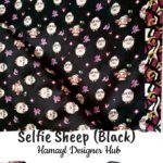 Selfie Sheep Black - Funky Digital Lawn - Hamayl Designer Hub