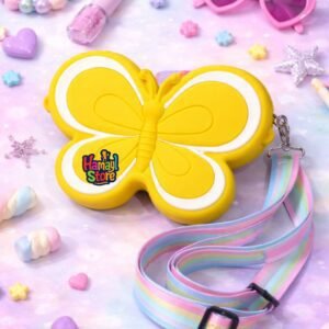 Yellow Butterfly Silicone Crossbody Bag 2026 – Waterproof Kids Cute Bag Pakistan