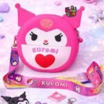 Kuromi Pink Silicone Crossbody Bag 2026 – Waterproof Sanrio Kids Character Bag Pakistan