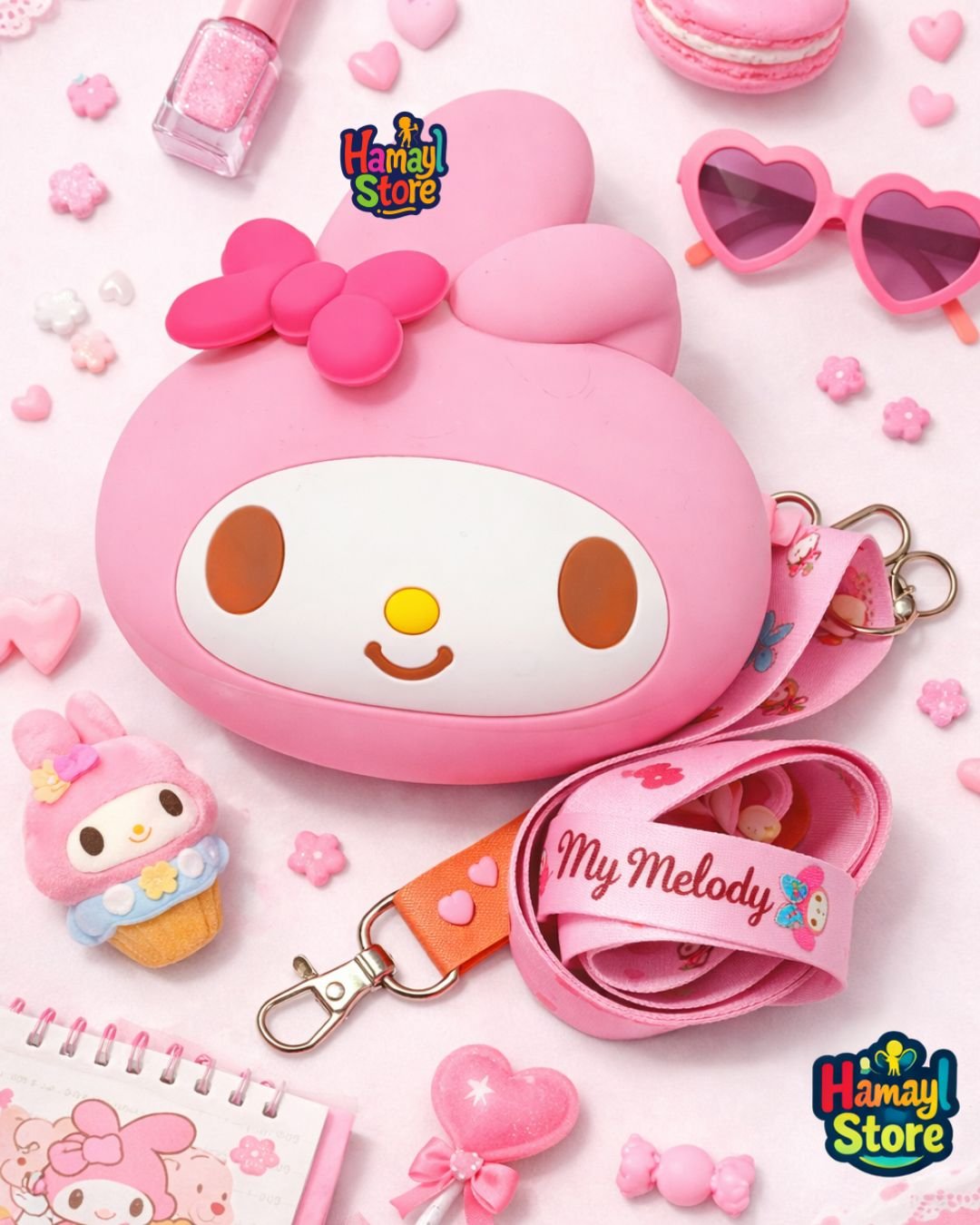 My Melody Pink Silicone Crossbody Bag 2026 My Melody Pink Silicone Crossbody Bag 2026 – Waterproof Kids Character Bag Pakistan