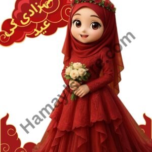 Tasnadi Ki Eid 5x5 Iron On Patches in Pakistan cute hijabi princess HD heat transfer waterproof festive patch