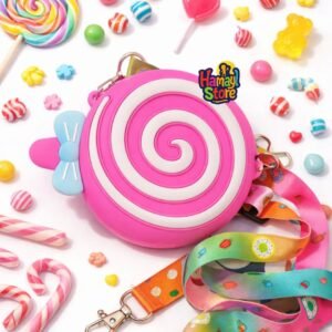 Candy Silicone Bag Pakistan 2026 – Pink Swirl Kids Crossbody | Hamayl Designer Hub
