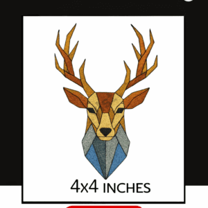 Heat transfer patches Pakistan Funky Patch 224 geometric deer 4x4 inch iron on