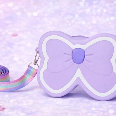 Lavender Bow Silicone Crossbody Bag 2026