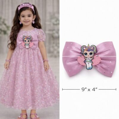 Lol Doll Fancy Frock Bows in Pakistan – 9x4 Inch Removable Luxury Dress Bow | Hamayl Designer Hub