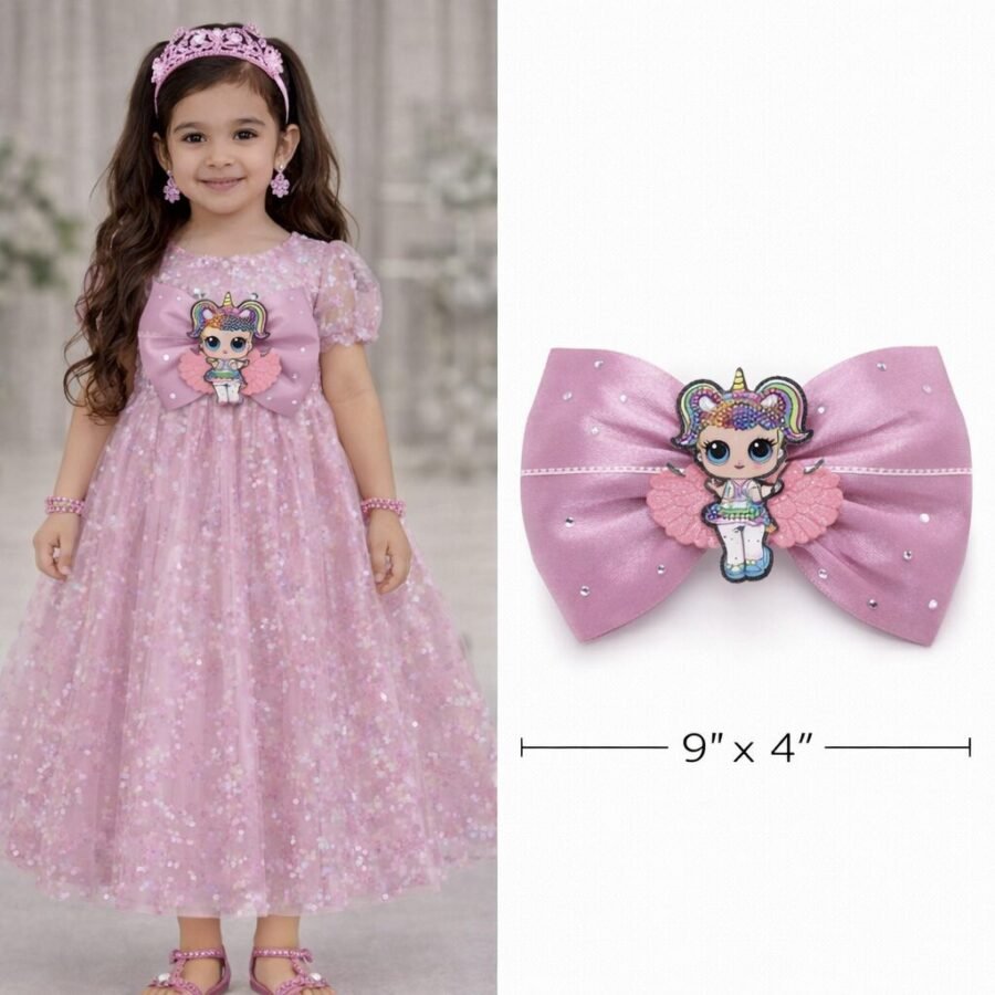 Lol Doll Fancy Frock Bows in Pakistan – 9x4 Inch Removable Luxury Dress Bow | Hamayl Designer Hub — unstitched fabric