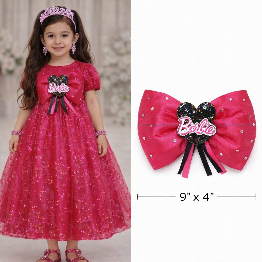 Barbie fancy frock bows in pakistan – 9x4 inch removable luxury dress bow | hamayl designer hub (copy) Barbie