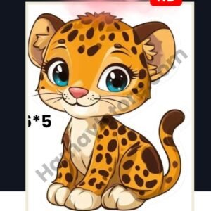 Baby Leopard 6x5 Iron On Patches in Pakistan waterproof heat transfer patch for summer lawn and winter hoodies Punjab Sindh KPK