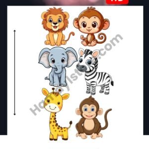 Jungle Animal Combo Iron On Patches in Pakistan waterproof heat transfer patch for summer lawn and winter hoodies Punjab Sindh KPK